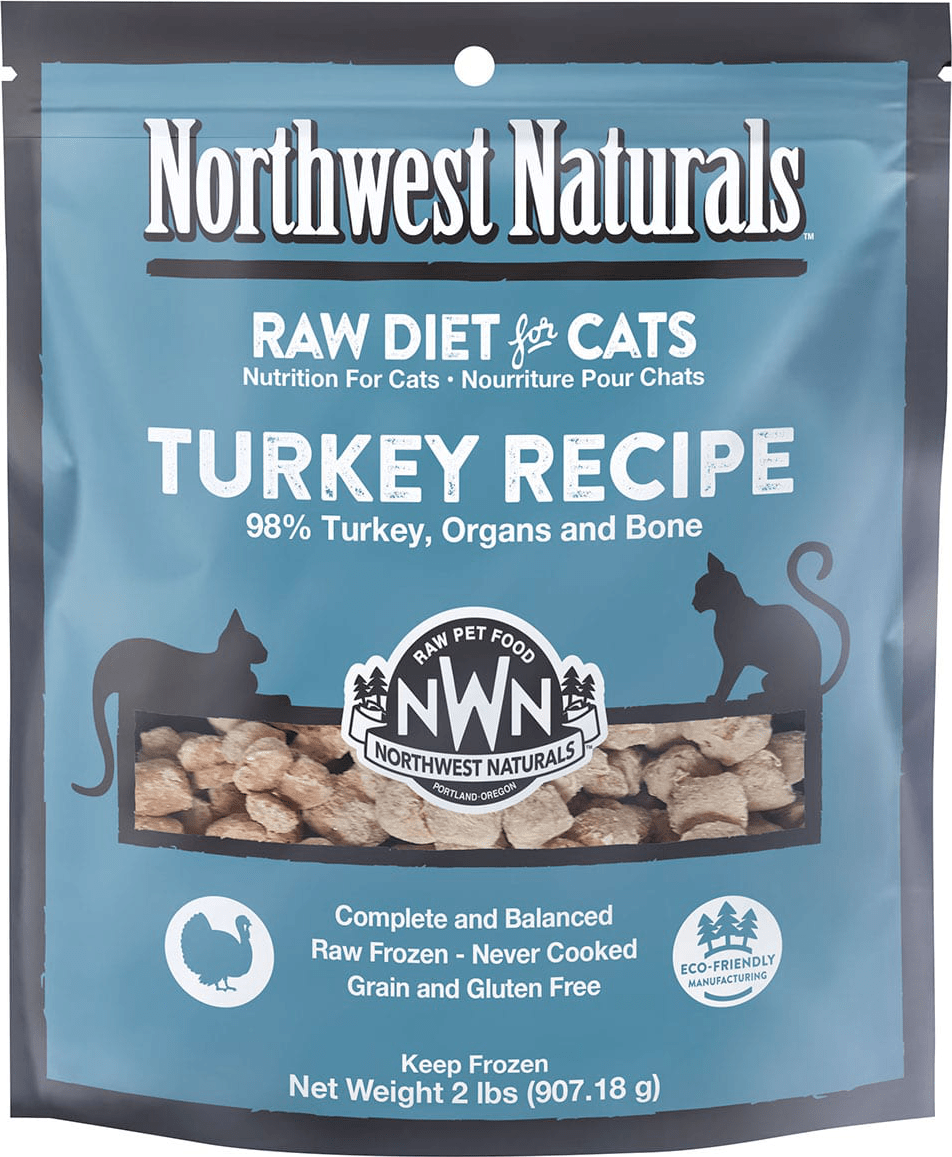 Northwest Naturals Raw Frozen Cat Nibbles - Turkey Recipe